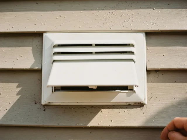 Brunswick Dryer Vent Cleaning technician performing professional exhaust vent cleaning at a residential property in Brunswick